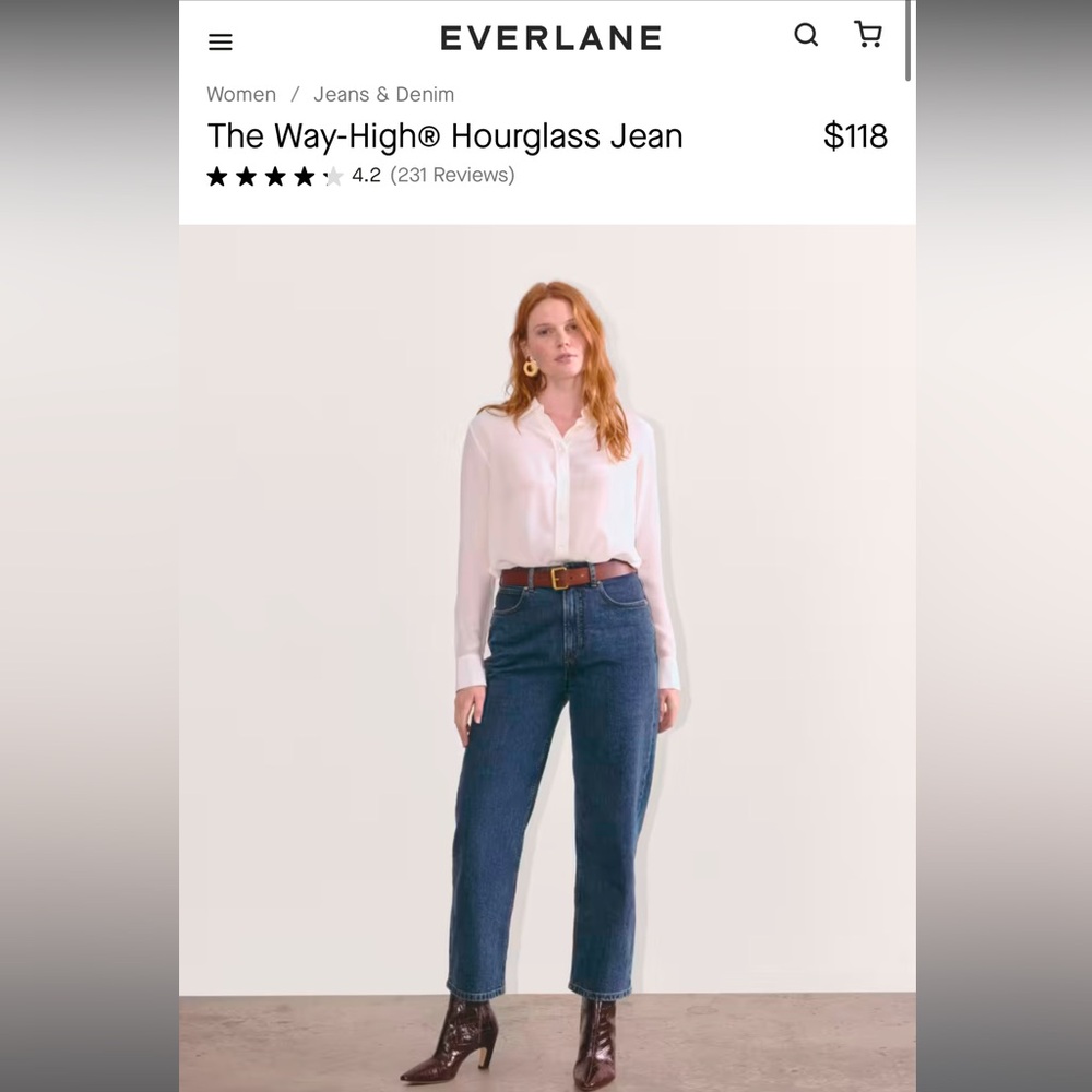 Everlane Women's Straight Leg Jeans - Dark Blue